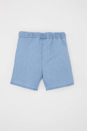 Erkek Bebek Jean Basic Düz Şort