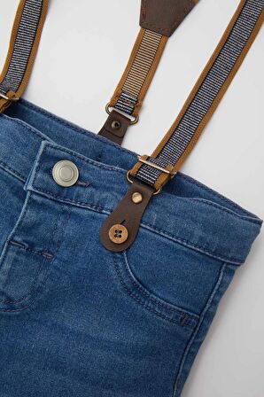 DeFacto Erkek Bebek 2'li Takım Jean Şort Pantolon Askısı C2289A524SMNM28