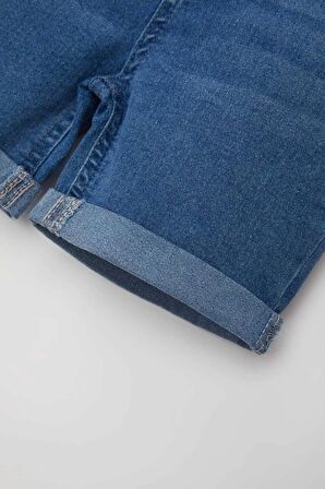 DeFacto Erkek Bebek 2'li Takım Jean Şort Pantolon Askısı C2289A524SMNM28
