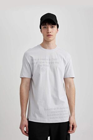 DeFacto Regular Fit Bisiklet Yaka Baskılı Kısa Kollu Tişört B8480AX24SMGR184