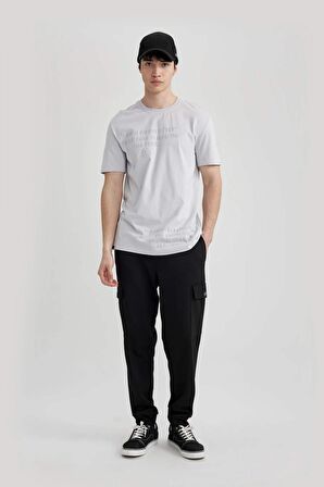 DeFacto Regular Fit Bisiklet Yaka Baskılı Kısa Kollu Tişört B8480AX24SMGR184