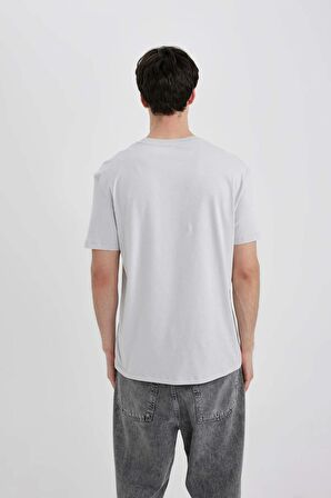 DeFacto Regular Fit Bisiklet Yaka Baskılı Kısa Kollu Tişört C2083AX24SMGR184