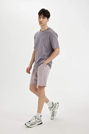 DeFacto Slim Fit Dar Kesim Dar Paça Cepli Basic Düz Şort B8673AX24SMBR147