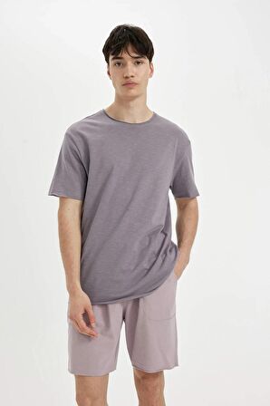 DeFacto Slim Fit Dar Kesim Dar Paça Cepli Basic Düz Şort B8673AX24SMBR147
