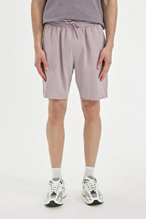 DeFacto Slim Fit Dar Kesim Dar Paça Cepli Basic Düz Şort B8673AX24SMBR147