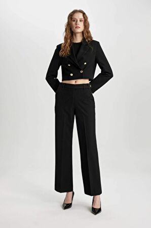 Straight Fit Chino Yüksek Bel Pantolon