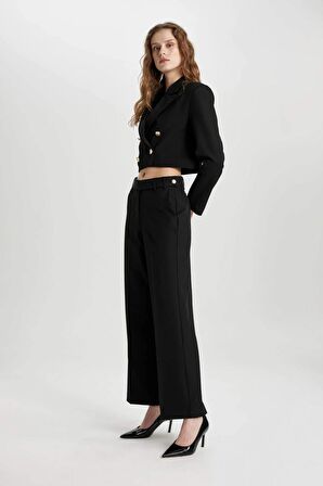 Straight Fit Chino Yüksek Bel Pantolon