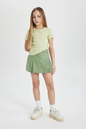 DeFacto Kız Çocuk Gabardin Şort Etek C0128A824SMGN425
