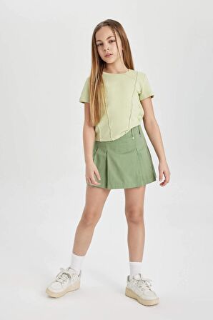 DeFacto Kız Çocuk Gabardin Şort Etek C0128A824SMGN425