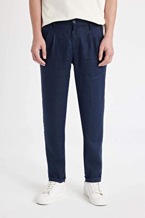DeFacto Crop Duble Paça Keten Pantolon C1826AX24SMNV146