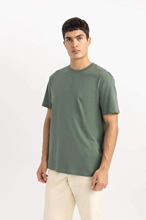 DeFacto New Regular Fit Bisiklet Yaka Kısa Kollu %100 Pamuk Basic Tişört V7699AZ24SPGN759