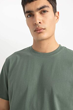 DeFacto New Regular Fit Bisiklet Yaka Kısa Kollu %100 Pamuk Basic Tişört V7699AZ24SPGN759