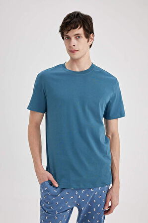 DeFacto New Regular Fit Bisiklet Yaka Basic Düz %100 Pamuk Kısa Kollu Tişört V7699AZ24SPIN250