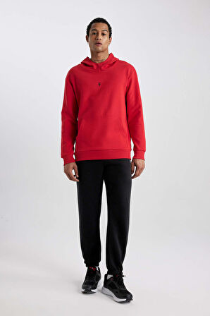 DeFactoFit Standart Fit Kapüşonlu Skuba Dalgıç Kumaş Cepli Sporcu Sweatshirt C2310AX24SPRD303