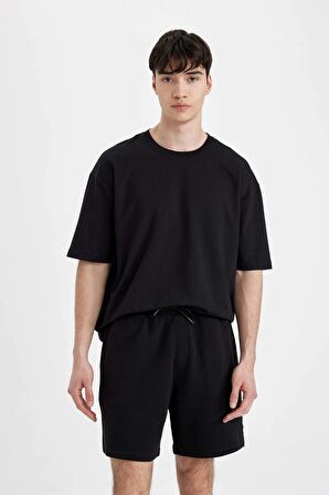 DeFacto Regular Fit Düz Paça Basic Düz Şort B8672AX24SMBK81
