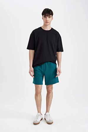 DeFacto Regular Fit Düz Paça Cepli Basic Düz Şort B8672AX24SMGN1211