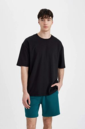 DeFacto Regular Fit Düz Paça Cepli Basic Düz Şort B8672AX24SMGN1211