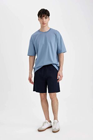 Regular Fit Düz Paça Şort