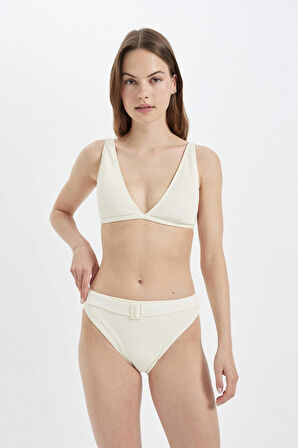 Regular Fit Ribana Basic Düz Bikini Üstü-Fall in Love
