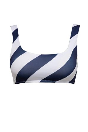 DeFacto Regular Fit Çizgili Bikini Üstü-Fall in Love A9456AX24SMNV30