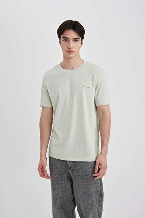 DeFacto Regular Fit Bisiklet Yaka Baskılı Kısa Kollu Tişört B9007AX24SMGN1181