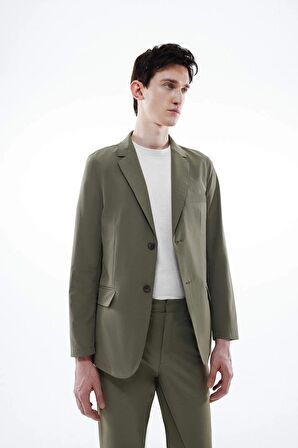 DeFacto Regular Fit Ceket Yaka Düğmeli Astarlı Basic Düz Blazer Ceket B7179AX24SPKH438