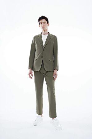 DeFacto Regular Fit Ceket Yaka Düğmeli Astarlı Basic Düz Blazer Ceket B7179AX24SPKH438