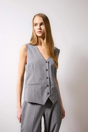 DeFacto Long Fit Blazer Yelek C2573AX24SPGR28