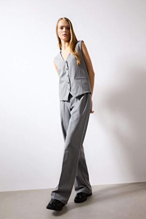 DeFacto Long Fit Blazer Yelek C2573AX24SPGR28