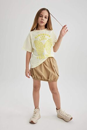 DeFacto Kız Çocuk Kargo Cepli Poplin Etek C0125A824SPBG395