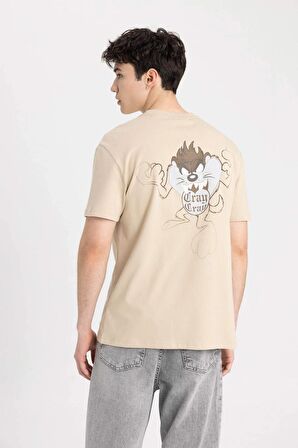 Looney Tunes Regular Fit Bisiklet Yaka Sırt Baskılı Kısa Kollu Tişört