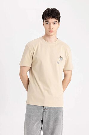 Looney Tunes Regular Fit Bisiklet Yaka Sırt Baskılı Kısa Kollu Tişört