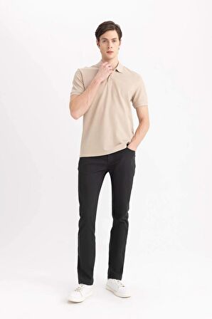 DeFacto Yazlık Chino Kanvas Pantolon Slim Fit Dar Kesim Cepli Dar Paça T1055AZ24SPAR173