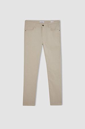 DeFacto Yazlık Chino Kanvas Pantolon Slim Fit Dar Kesim Cepli Dar Paça T1055AZ24SPBG191