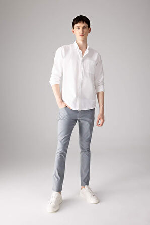 DeFacto Yazlık Chino Kanvas Pantolon Slim Fit Dar Kesim Cepli Dar Paça T1055AZ24SPIN87