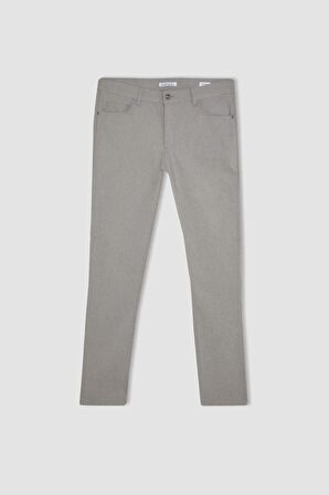 DeFacto Yazlık Chino Kanvas Pantolon Slim Fit Dar Kesim Cepli Dar Paça T1055AZ24SPGR169