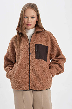 Coool Oversize Fit Pelüş Hırka