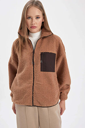 Coool Oversize Fit Pelüş Hırka