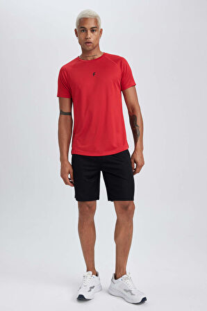 DeFactoFit Slim Fit Dar Kesim Sporcu Standart Paça Şort V3030AZ23AUBK81