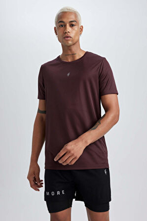 Defacto Fit Slim Fit Bisiklet Yaka Baskılı Sporcu Tişört X6142AZ23AUBR464