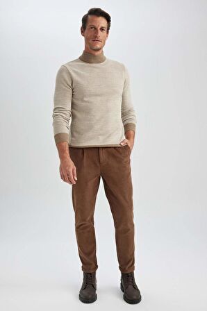 DeFacto Tailored Fit Fitilli Kadife Pantolon A8106AX23AUBN156