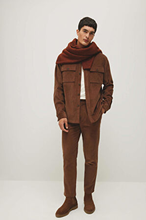 DeFacto Tailored Fit Fitilli Kadife Pantolon A8106AX23AUBN156