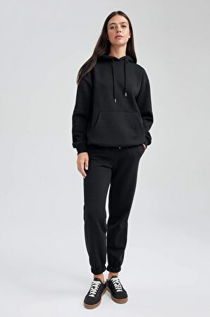 W1505AZ/BK81 Defacto Kadın Kanvas Pantolon BLACK