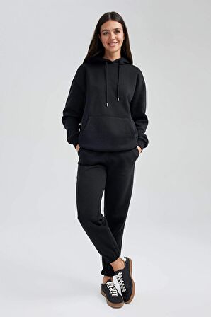 W1505AZ/BK81 Defacto Kadın Kanvas Pantolon BLACK