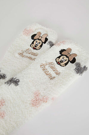 DeFacto Kız Çocuk Disney Mickey & Minnie Pamuklu Havlu Çorap A2331A8NSWT1
