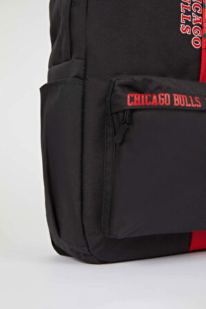 DeFacto Unisex NBA Chicago Bulls Spor Baskılı Su İtici Kumaş Okul Çantası A4611AXNSKR1