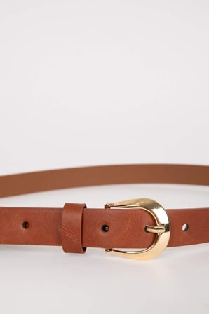 DeFacto Kadın Oval Toka Suni Deri 2'li Günlük Kemer B1574AXNSKR1