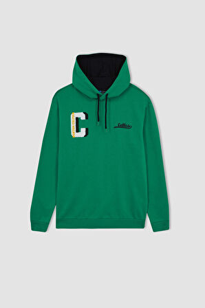 DeFactoFit NBA Boston Celtics Standart Fit Kapüşonlu Kalın Sweatshirt A7277AX23AUGN1037