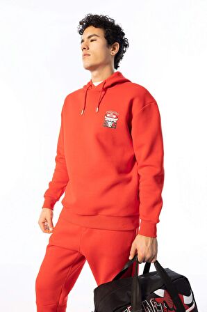Defacto Fit NBA Chicago Bulls Boxy Fit Kapüşonlu Sweatshirt Z4629AZ23AURD227