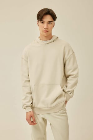 DeFacto %100 Pamuk Comfort Regular Fit Rahat Kalıp Kapüşonlu Kanguru Cepli Basic Düz Sweatshirt B4446AX24SPGR437